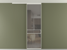 Перегородка Formato вдоль стены на потолок 1 створка