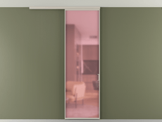 Перегородка Формато вдоль стены на потолок 1 створка