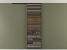 Перегородка Formato вдоль стены на потолок 1 створка