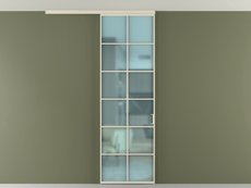 Перегородка Formato вдоль стены на потолок 1 створка