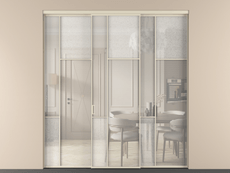 Перегородка Mosaic внутри проёма 3 створки