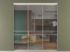 Перегородка Formato внутри проёма 3 створки