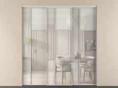 Перегородка Mosaic внутри проёма 3 створки