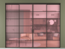 Перегородка Formato внутри проёма 4 створки