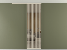 Перегородка Формато вдоль стены на потолок 1 створка