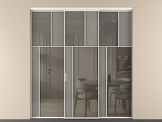 Перегородка Мозаик внутри проёма 3 створки