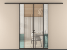 Перегородка Мозаик вдоль стены 2 створки