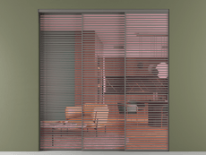 Перегородка Формато внутри проёма 3 створки с синхронным механизмом