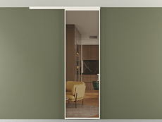 Перегородка Формато вдоль стены на потолок 1 створка