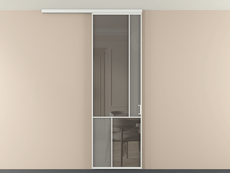 Перегородка Мозаик вдоль стены на потолок 1 створка