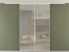 Перегородка Формато вдоль стены на потолок 2 створки