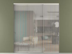 Перегородка Formato внутри проёма 3 створки с синхронным механизмом