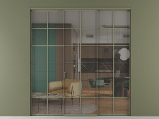 Перегородка Formato внутри проёма 3 створки