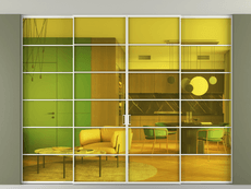 Перегородка Формато внутри проёма скрытое крепление в потолок 4 створки