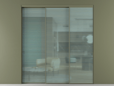 Перегородка Formato внутри проёма 3 створки с синхронным механизмом