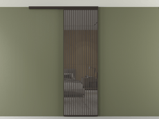 Перегородка Formato вдоль стены на потолок 1 створка