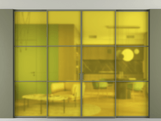 Перегородка Formato внутри проёма скрытое крепление в потолок 4 створки