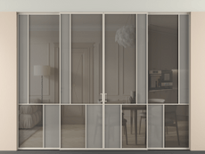 Перегородка Mosaic внутри проёма скрытое крепление в потолок 4 створки