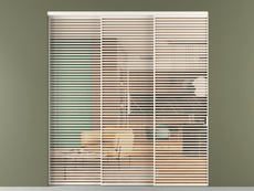 Перегородка Формато внутри проёма 3 створки с синхронным механизмом