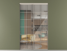 Перегородка Formato внутри проёма 2 створки