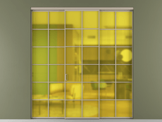 Перегородка Formato внутри проёма 3 створки