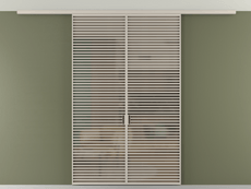 Перегородка Formato вдоль стены на потолок 2 створки