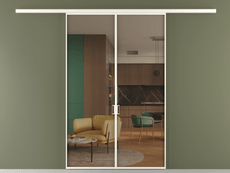 Перегородка Формато вдоль стены 2 створки