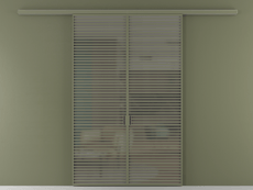 Перегородка Formato вдоль стены 2 створки