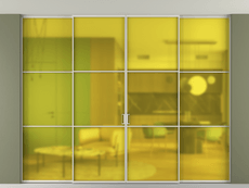 Перегородка Formato внутри проёма скрытое крепление в потолок 4 створки