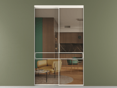 Перегородка Формато внутри проёма 2 створки