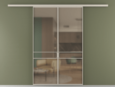 Перегородка Formato вдоль стены 2 створки