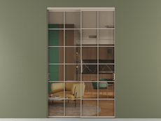 Перегородка Formato внутри проёма 2 створки