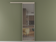 Перегородка Formato вдоль стены одностворчатая