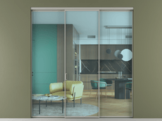 Перегородка Formato внутри проёма 3 створки