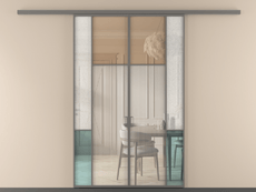 Перегородка Мозаик вдоль стены 2 створки