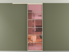 Перегородка Formato вдоль стены на потолок 1 створка