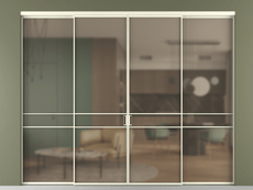 Перегородка Formato внутри проёма 4 створки