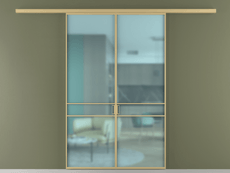 Перегородка Формато вдоль стены 2 створки
