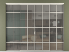 Перегородка Formato внутри проёма 4 створки