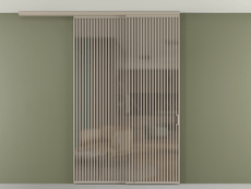 Перегородка Formato вдоль стены на потолок 2 створки с синхронным механизмом