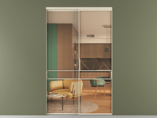 Перегородка Formato внутри проёма двустворчатая