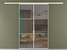 Перегородка Формато вдоль стены 2 створки