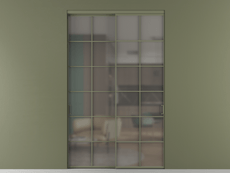 Перегородка Formato внутри проёма 2 створки