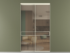 Перегородка Formato внутри проёма 2 створки