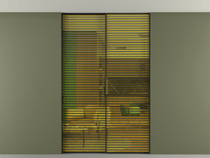 Перегородка Formato внутри проёма скрытое крепление в потолок 2 створки