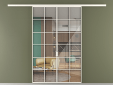 Перегородка Формато вдоль стены 2 створки