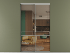 Перегородка Formato внутри проёма 2 створки