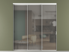 Перегородка Formato внутри проёма 3 створки с синхронным механизмом