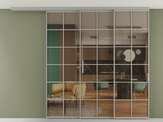 Перегородка Formato вдоль стены на потолок телескопик синхро 3