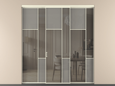 Перегородка Мозаик внутри проёма 3 створки